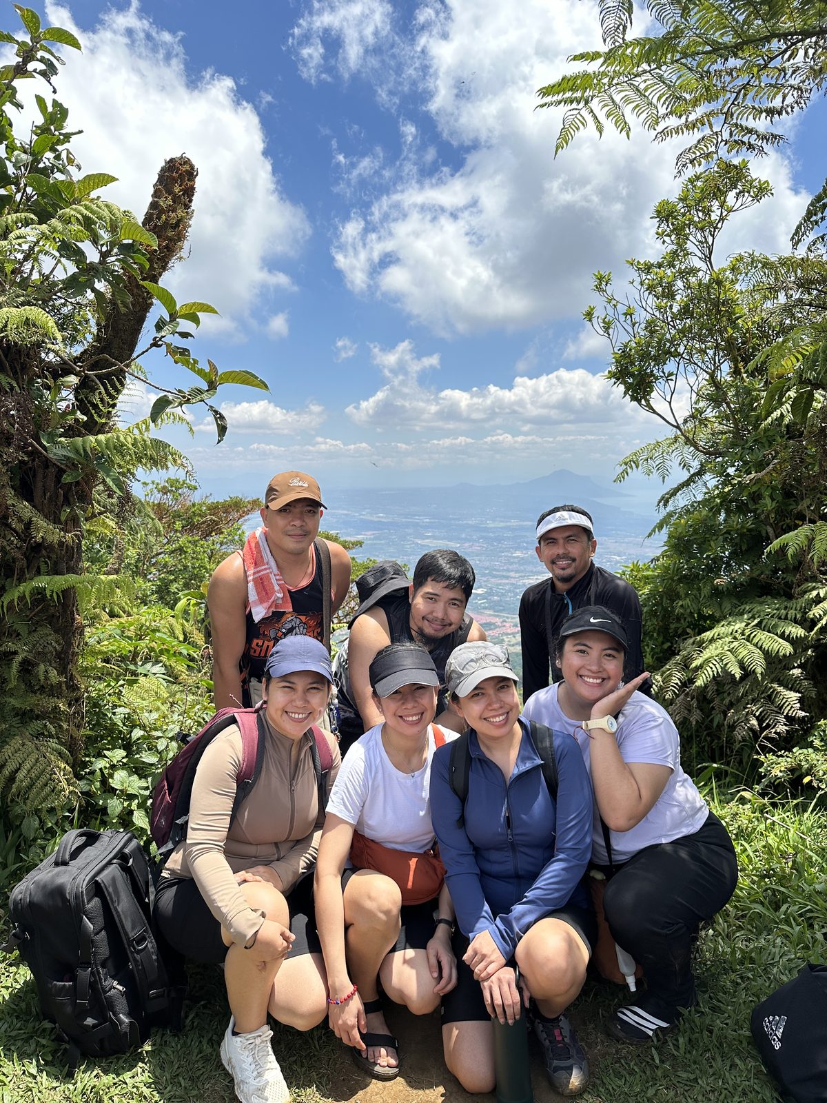 Pam and friends at the summit of Mt. Makiling